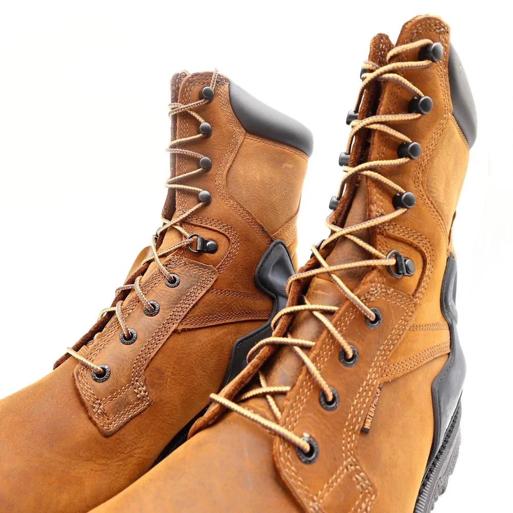 Carhartt CMW8100 8-Inch Waterproof Work Boot Mens 11 Brown Leather EH New